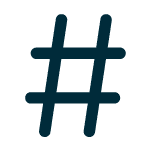 Hashtag icon